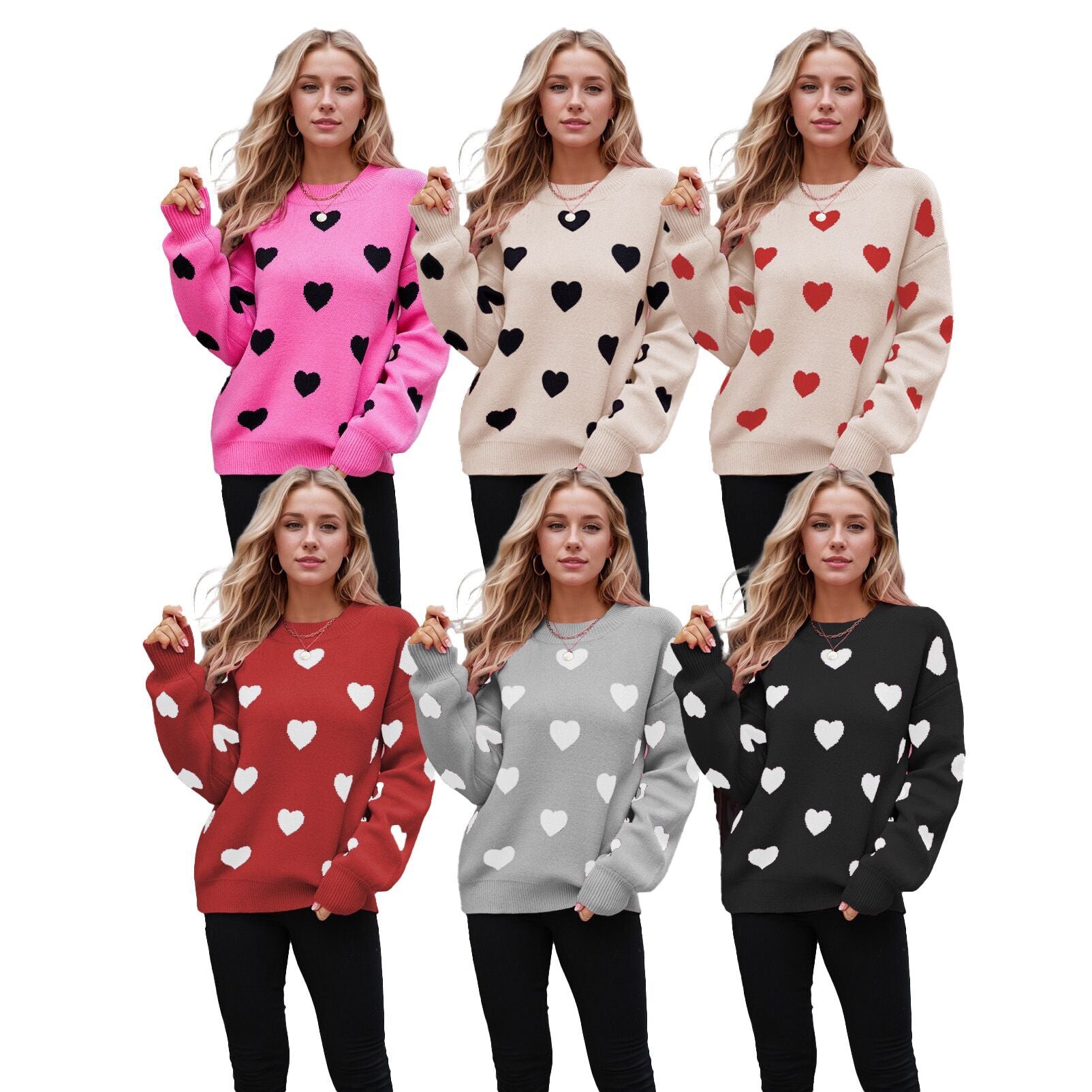 （Pre Order）Adults Valentine's Day Love Jacquard Sweater