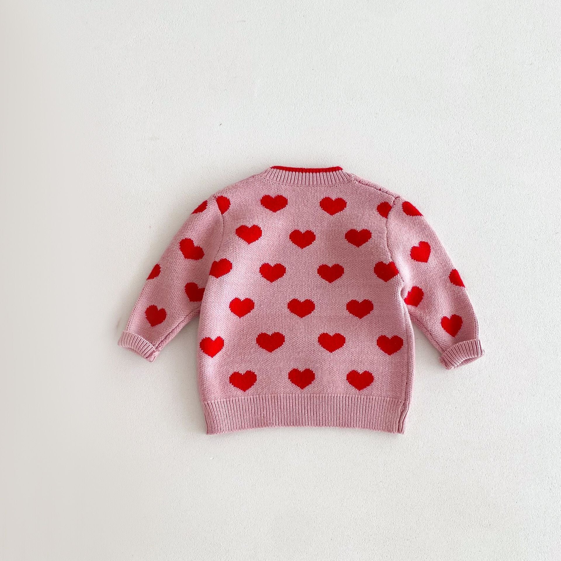 （Pre Order）Girls Valentine's Day Love Jacquard Sweater