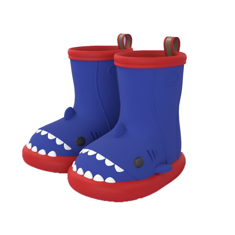 （Pre Order）Kids Cute Cartoon Shark Rain Boots