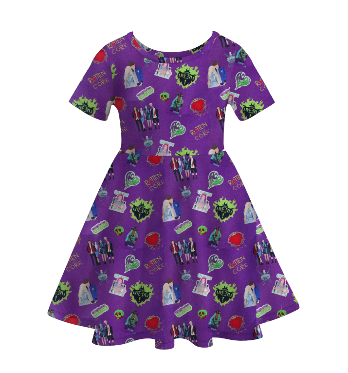 （Pre Order）Girls Spring and Summer Character Print Dress