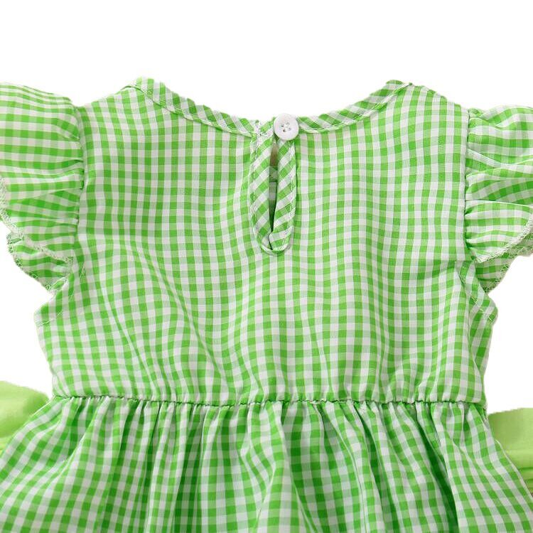 （Pre Order）Toddler Girls St.Patrick's Day Shamrock Embroidery Romper