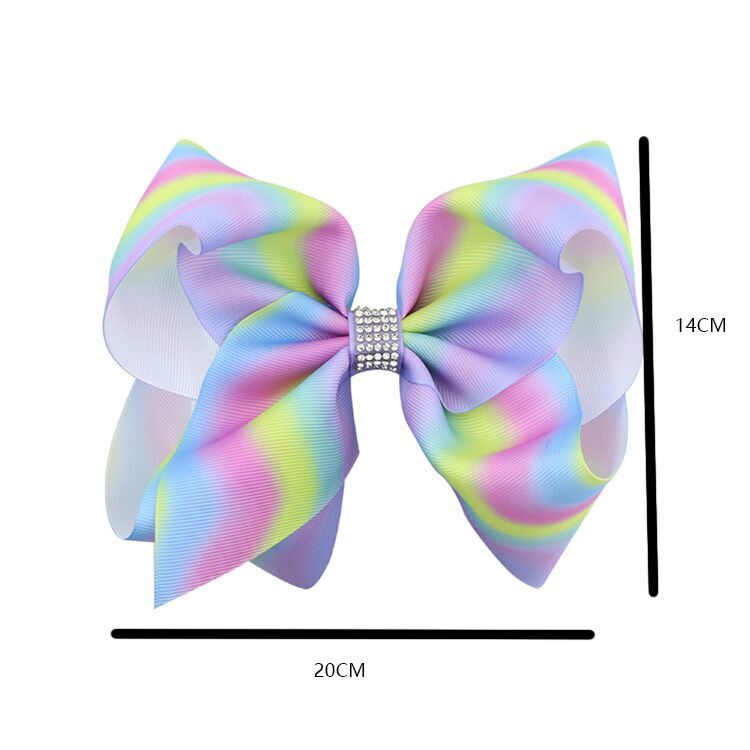 （Pre Order）Fashion Oversize Rainbow Bow for Girls