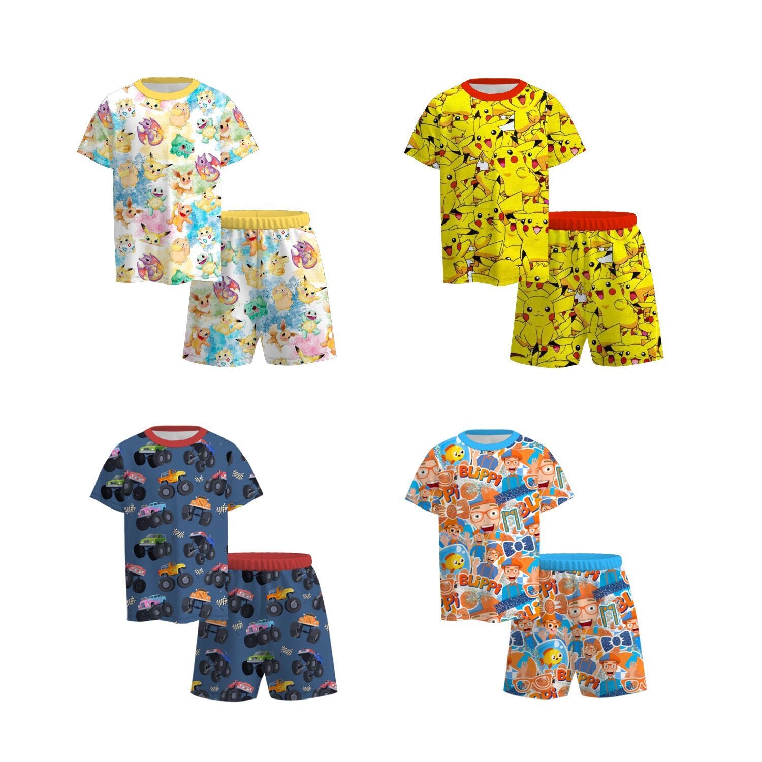 （Pre Order）Boys Spring and Summer Cartoon Print Pajamas