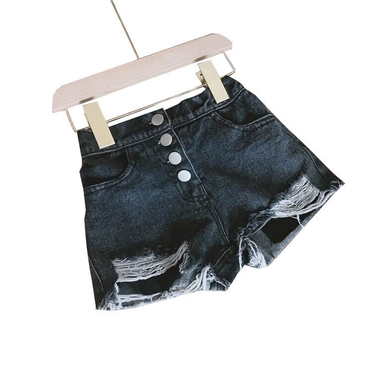 （Pre Order）Girls Stylish Ripped Denim Shorts