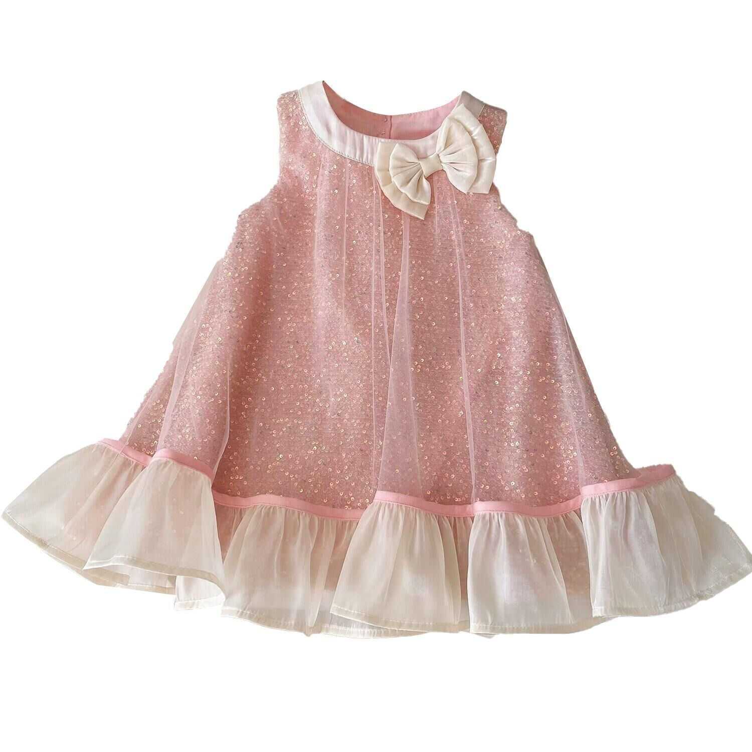 （Pre Order）Girls Spring and Summer Pink Sequin Dress