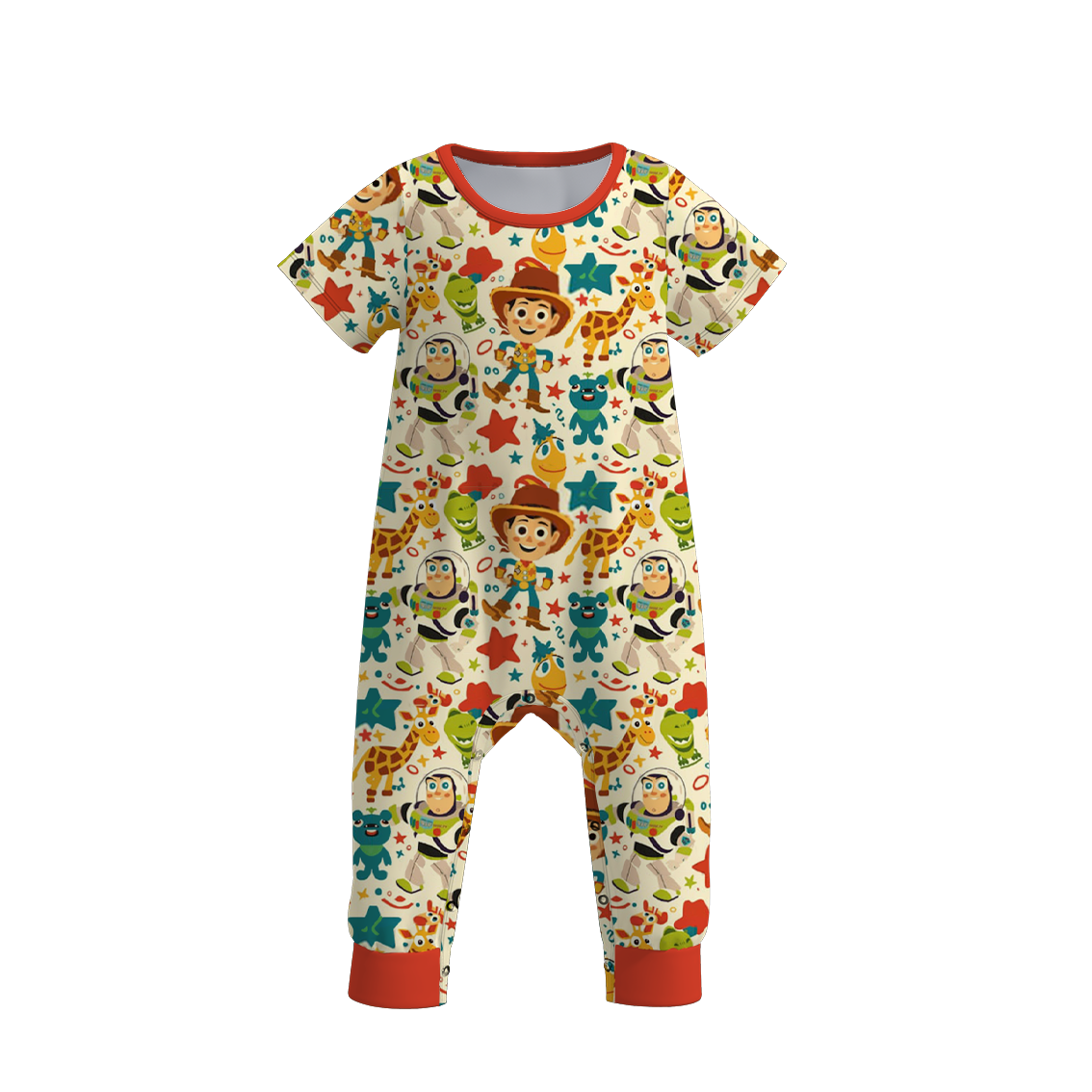 （Pre Order）Boys Summer Cartoon Print Romper