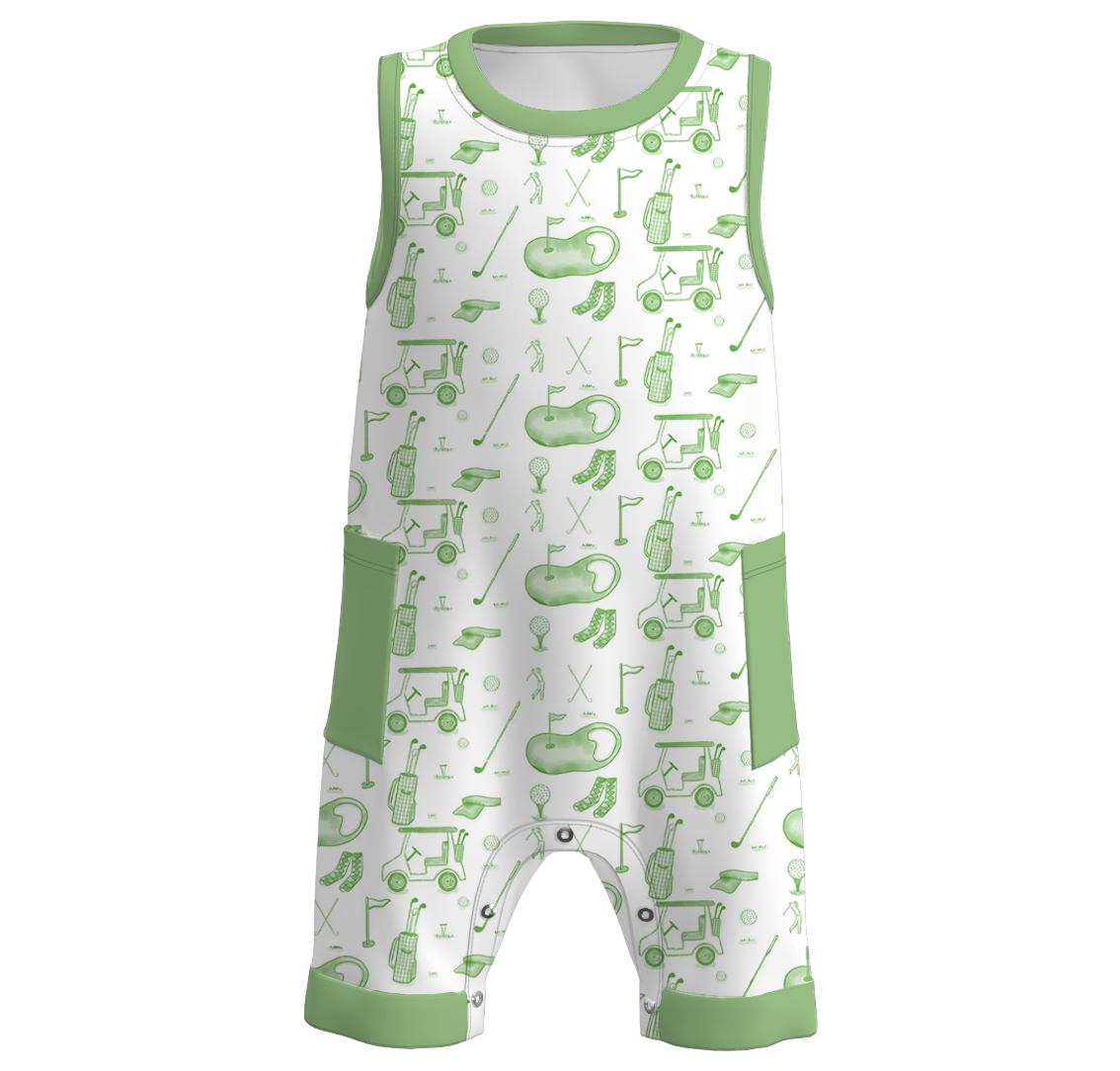 （Pre Order）Baby Boys Golf Fishing Print Romper