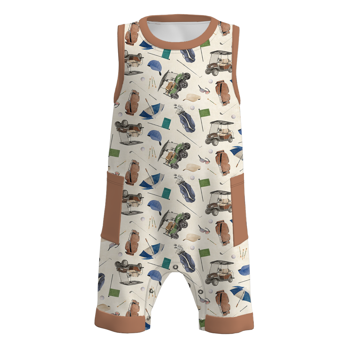 （Pre Order）Baby Boys Golf Fishing Print Romper