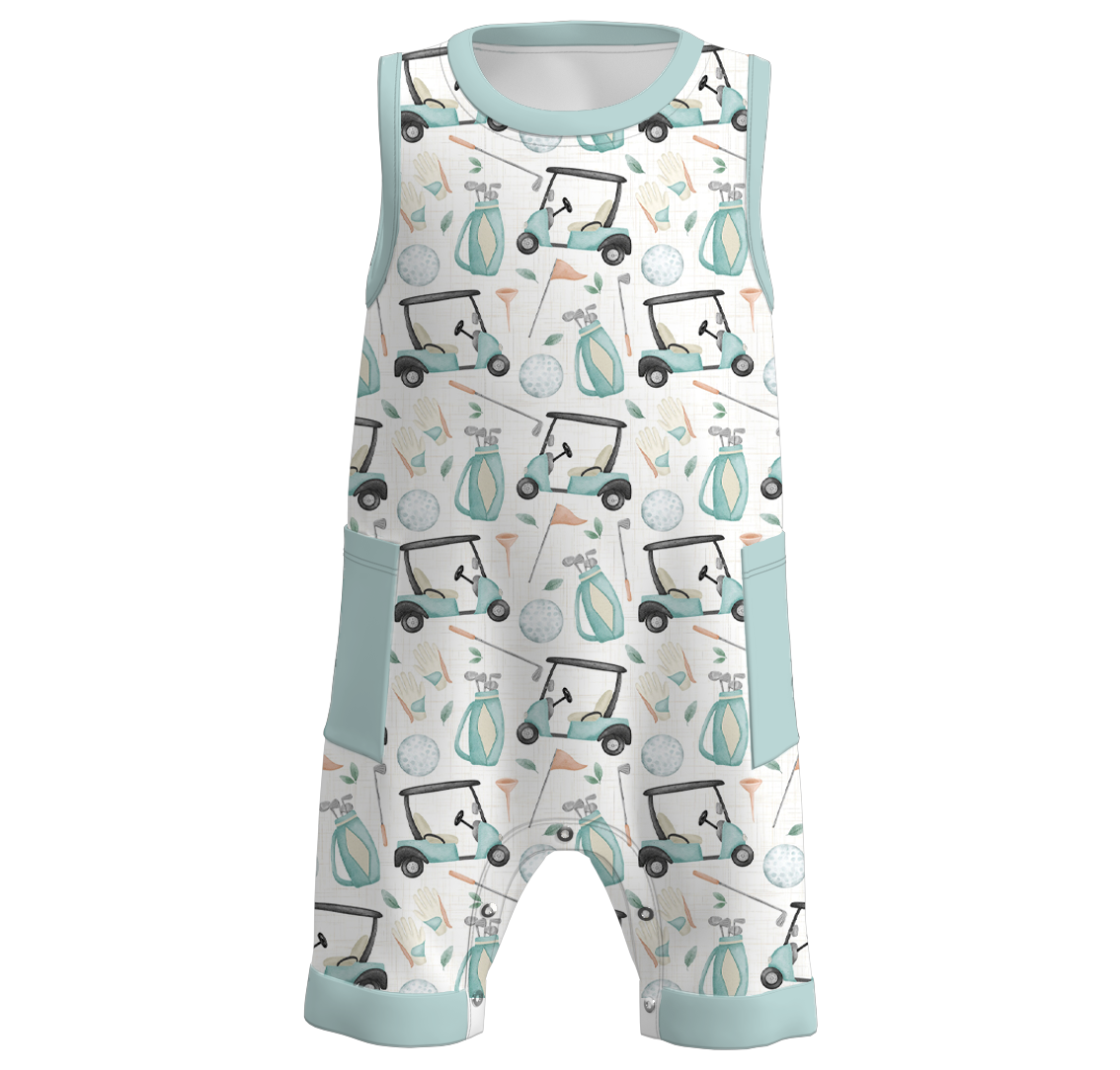 （Pre Order）Baby Boys Golf Fishing Print Romper