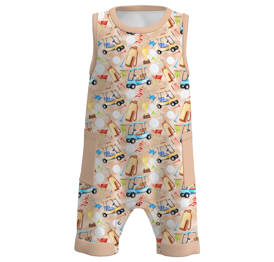 （Pre Order）Baby Boys Golf Fishing Print Romper