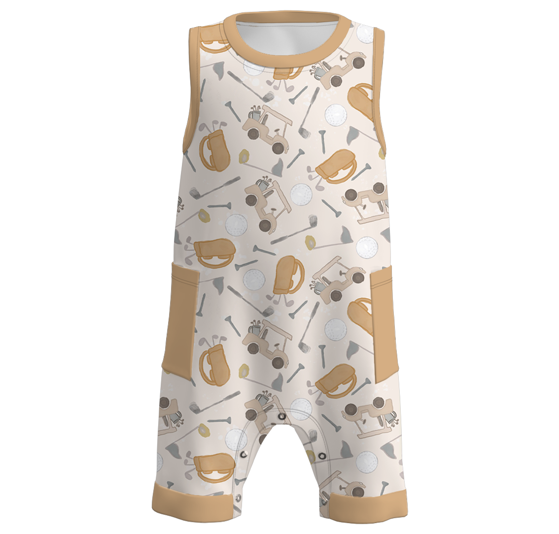 （Pre Order）Baby Boys Golf Fishing Print Romper