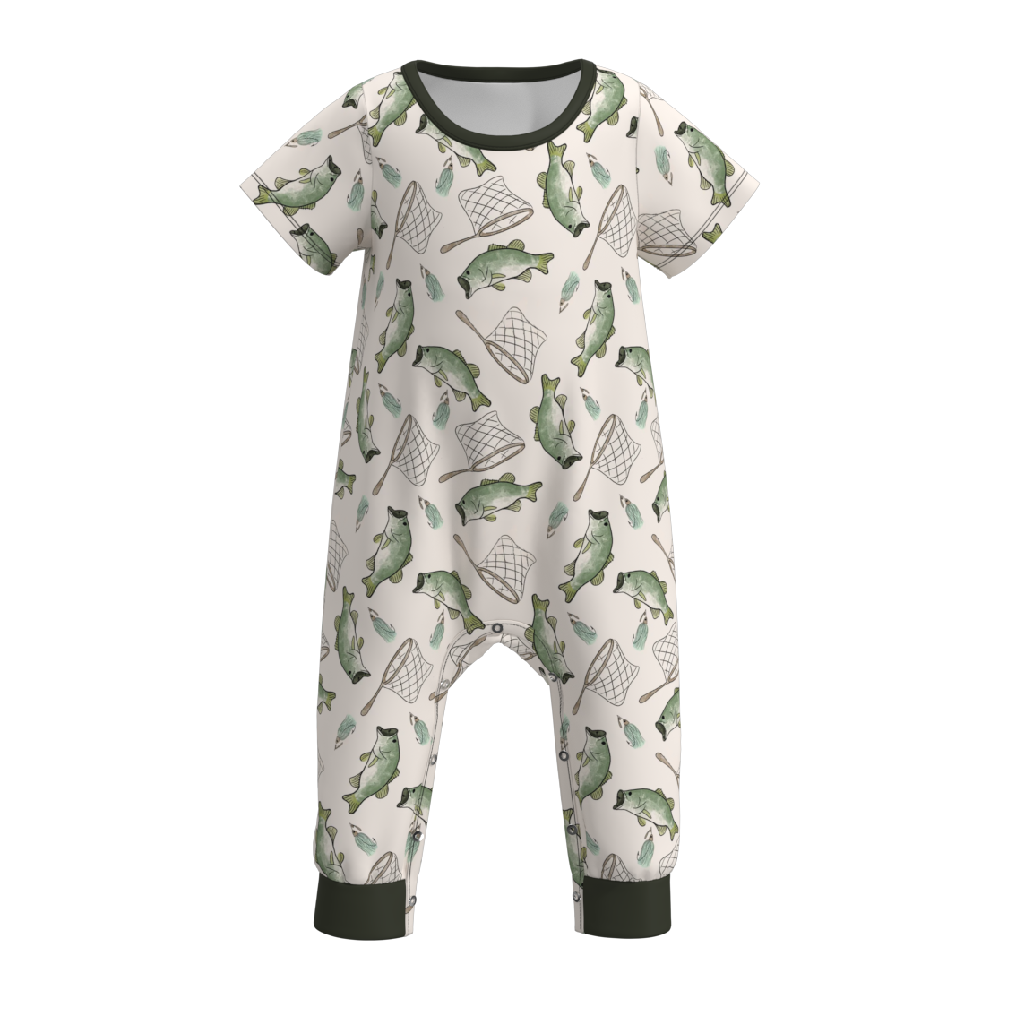 （Pre Order）Baby Boys Summer Animal Print Romper