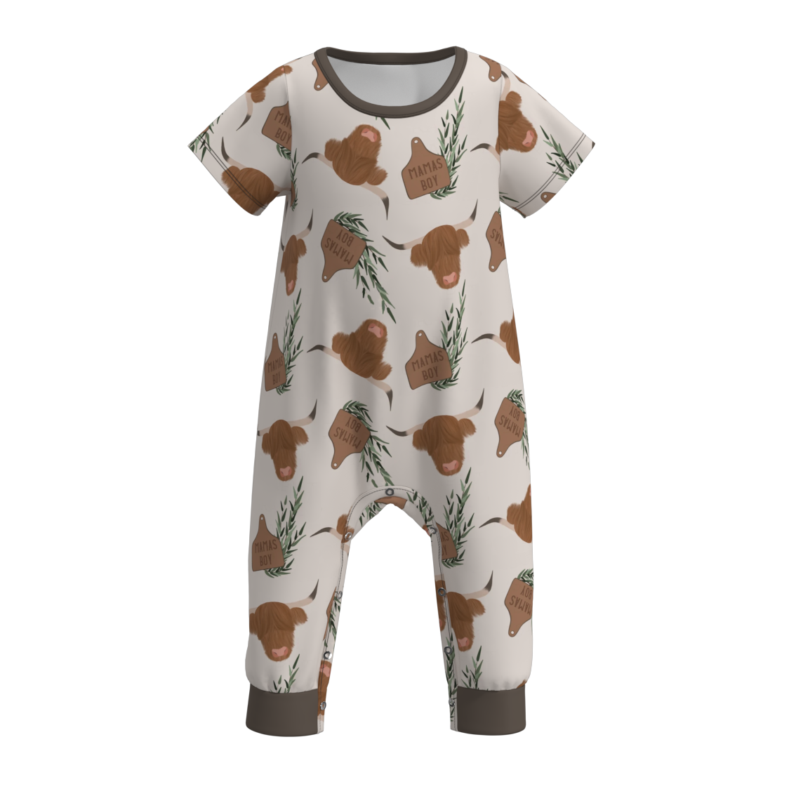 （Pre Order）Baby Boys Summer Animal Print Romper