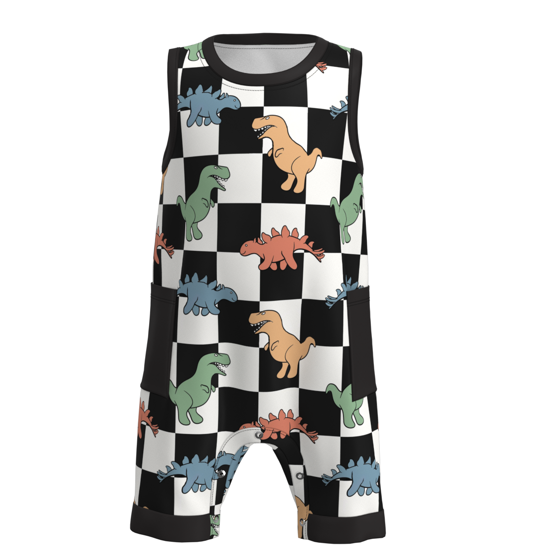 （Pre Order）Baby Boy Summer Dinosaurs Print Romper