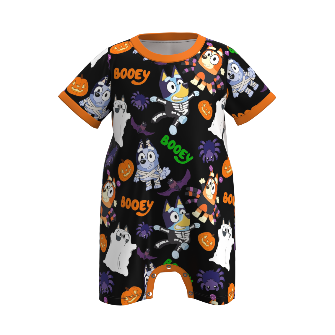 （Pre Order）Baby Boys Halloween Cartoon Print Romper