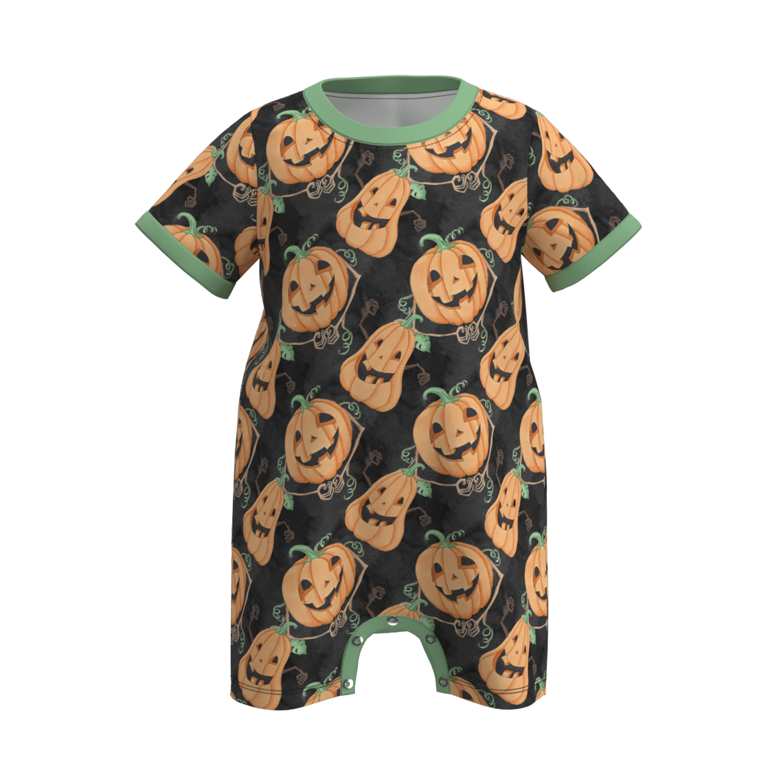 （Pre Order）Baby Boys Halloween Cartoon Print Romper