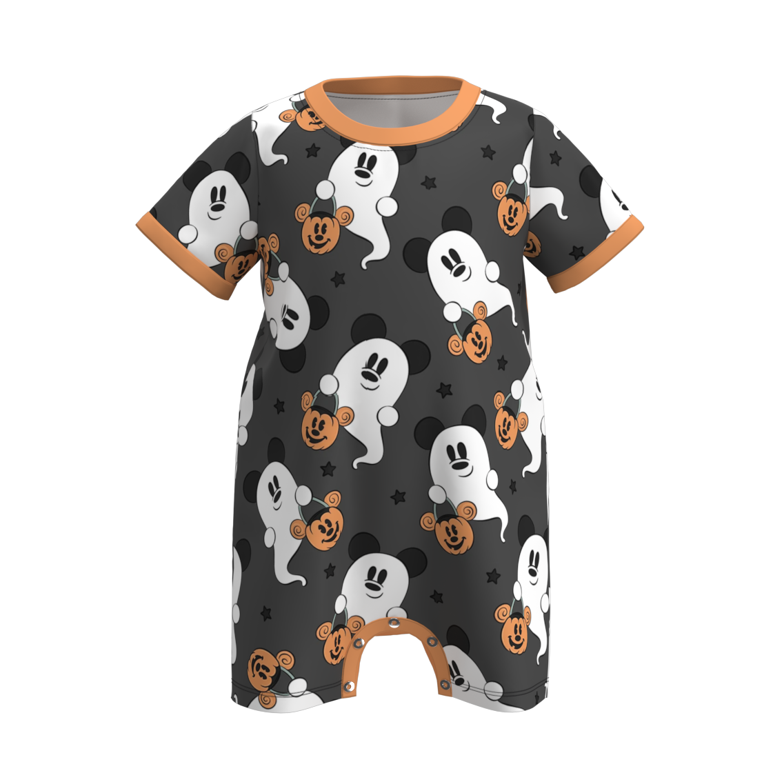 （Pre Order）Baby Boys Halloween Cartoon Print Romper