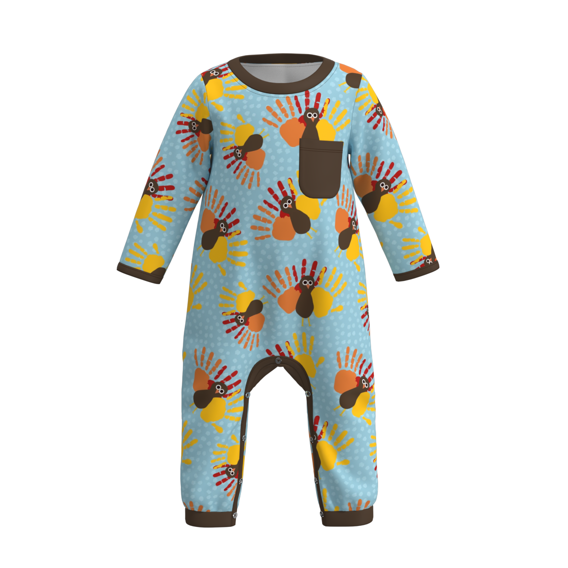 （Pre Order）Baby Boys Thanksgiving Print Romper