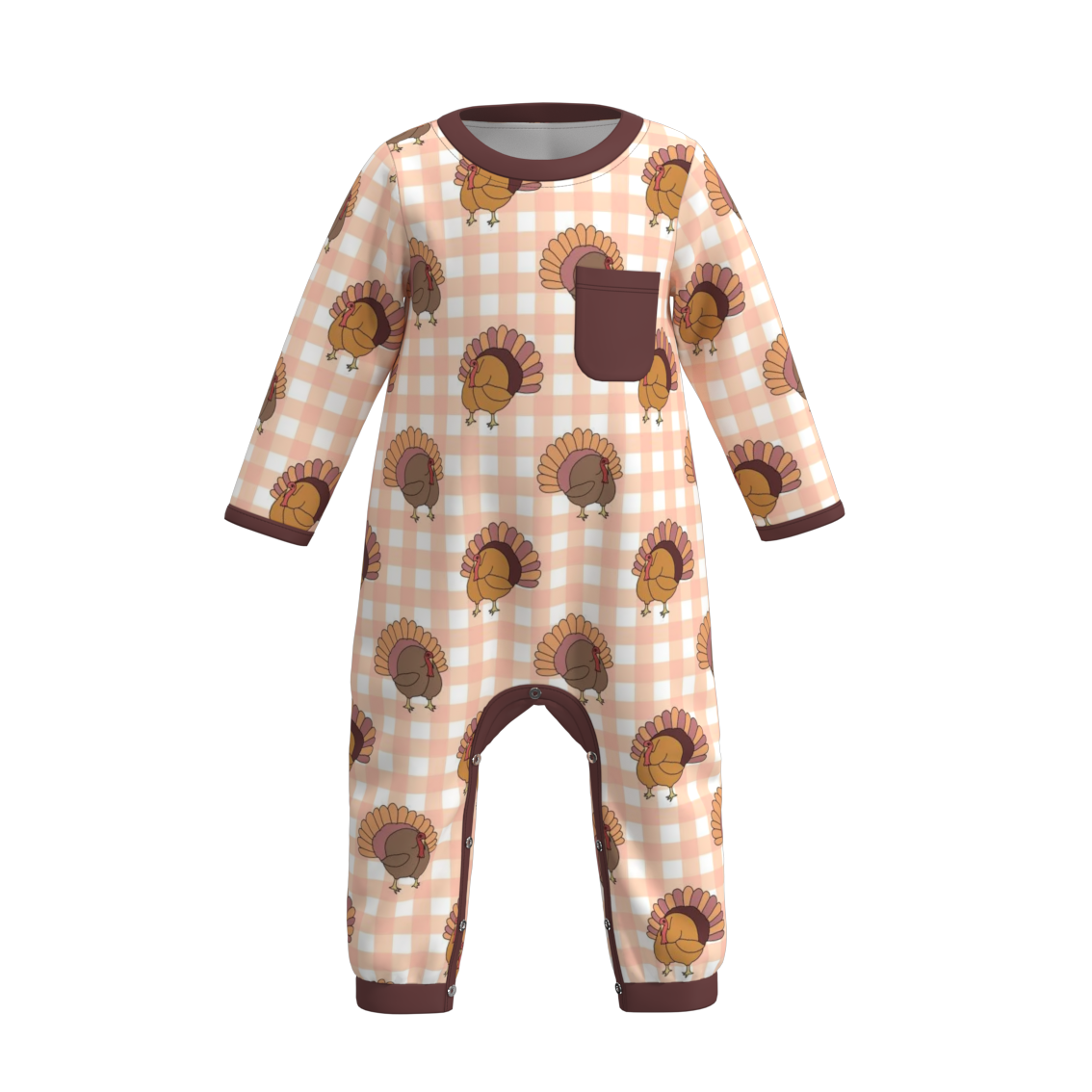 （Pre Order）Baby Boys Thanksgiving Print Romper