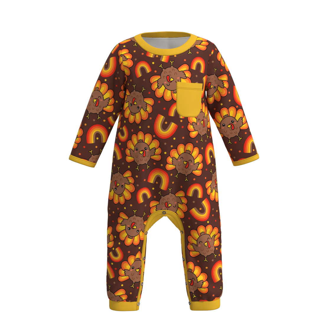 （Pre Order）Baby Boys Thanksgiving Print Romper