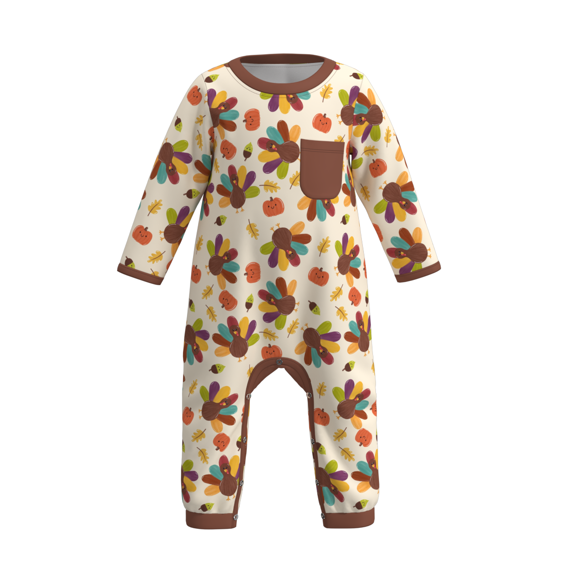 （Pre Order）Baby Boys Thanksgiving Print Romper