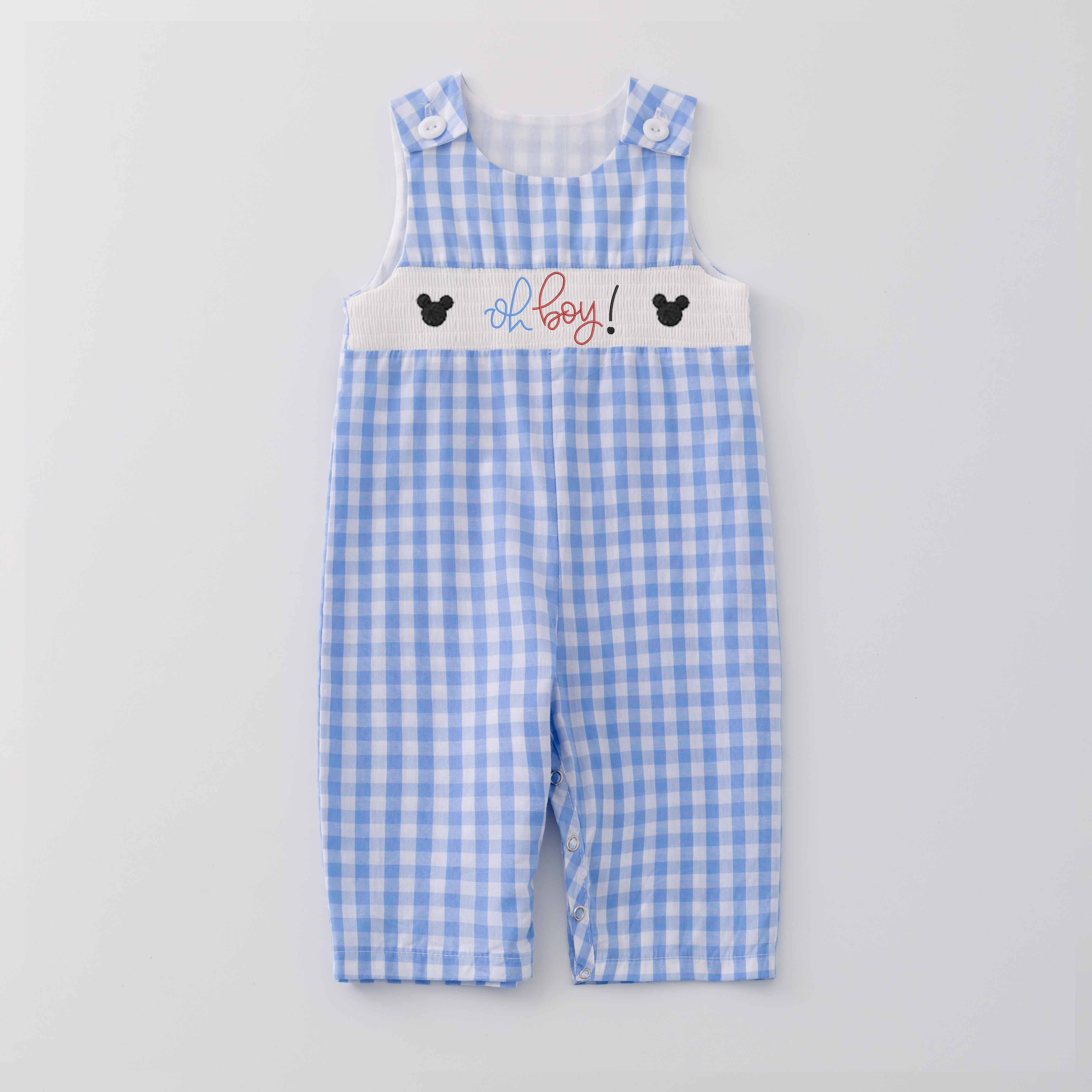 （Pre Order）Boys Cartoon Embroidery Smocked Romper and Outfit Set