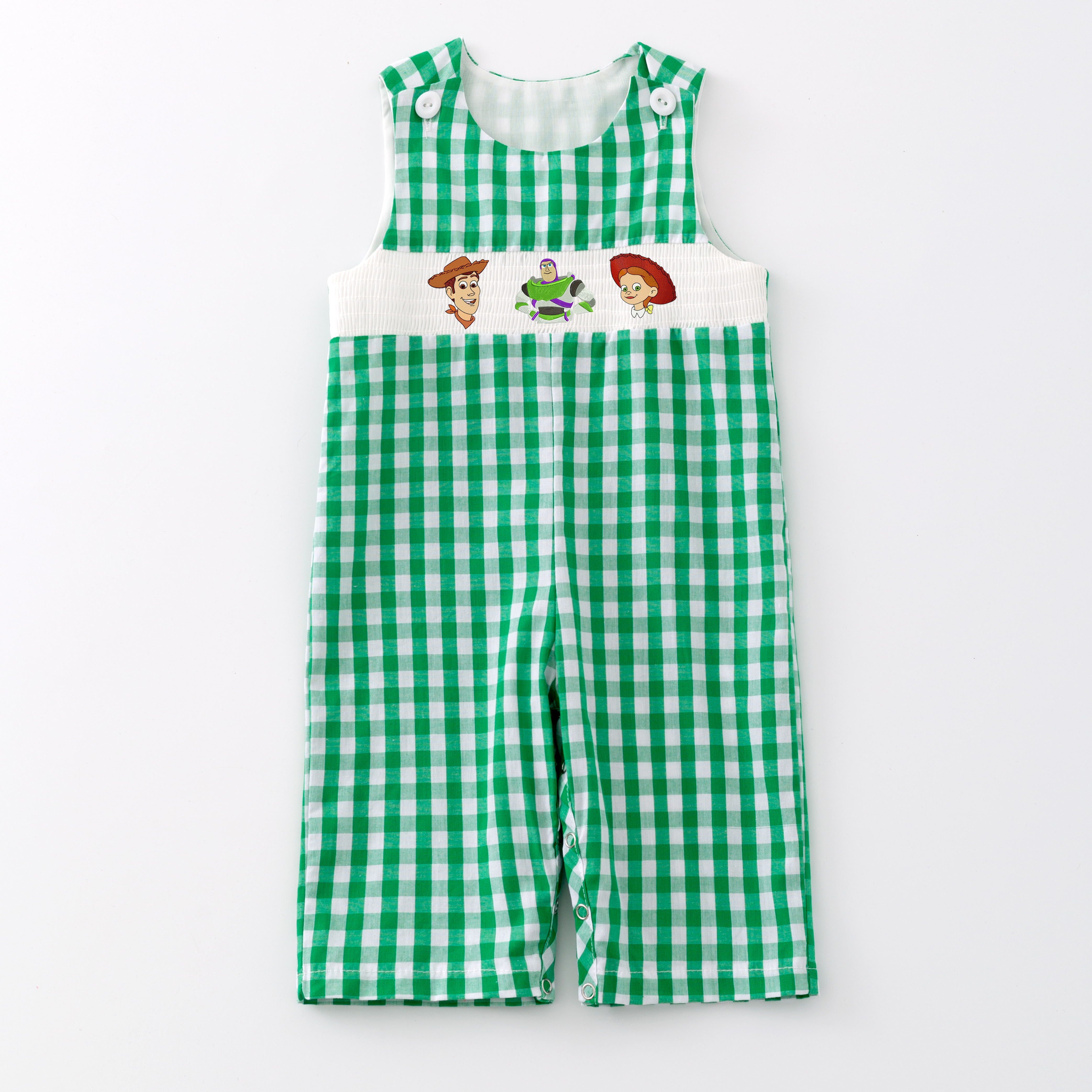 （Pre Order）Boys Cartoon Embroidery Smocked Romper and Outfit Set