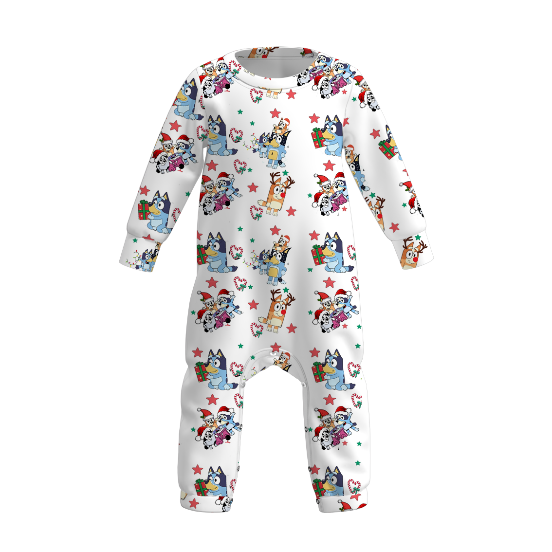 （Pre Order）Baby Boys Christmas Cartoon Print Romper