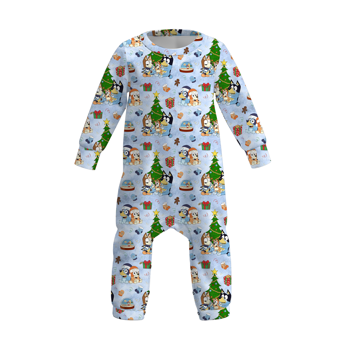 （Pre Order）Baby Boys Christmas Cartoon Print Romper