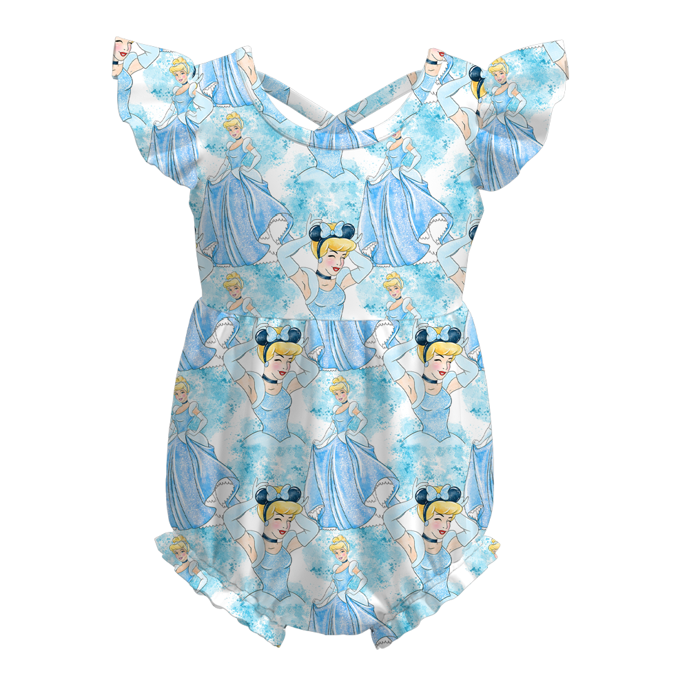 （Pre Order）Baby Girls Summer Cartoon Print Romper