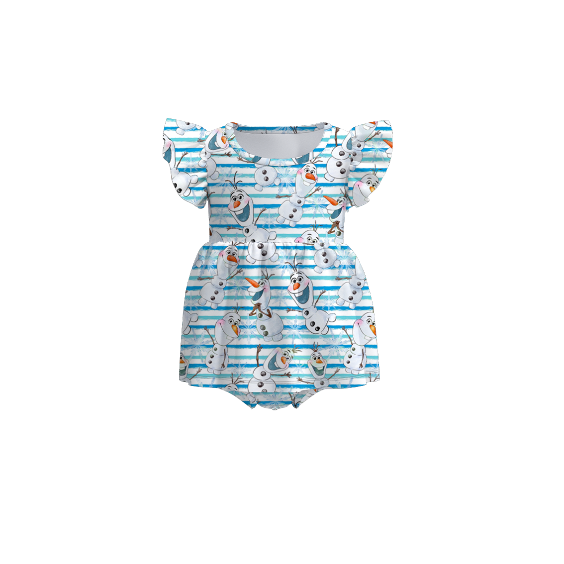 （Pre Order）Baby Girls Summer Frozen Print Romper