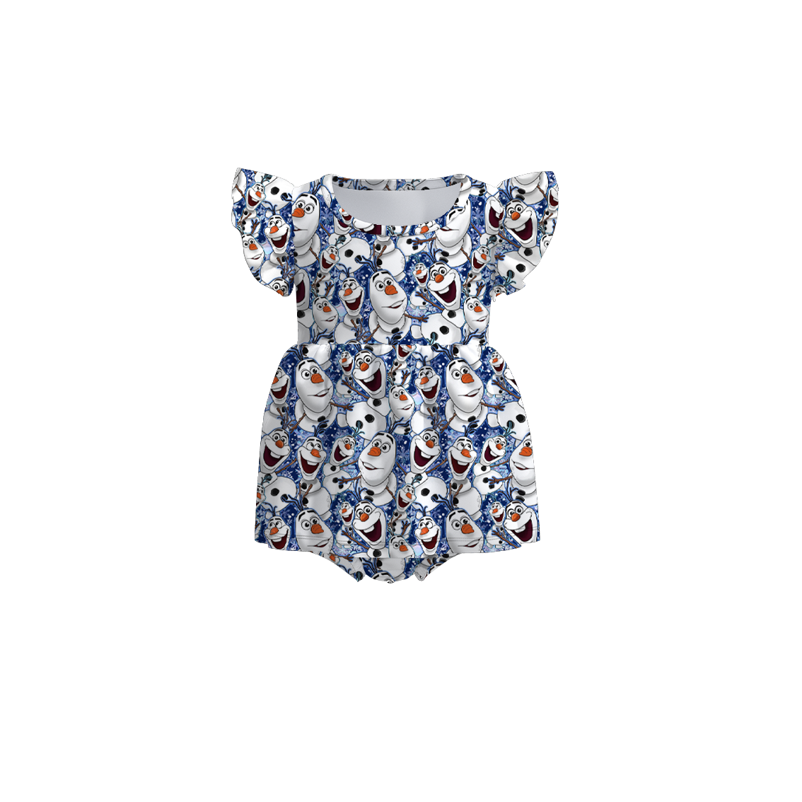 （Pre Order）Baby Girls Summer Frozen Print Romper