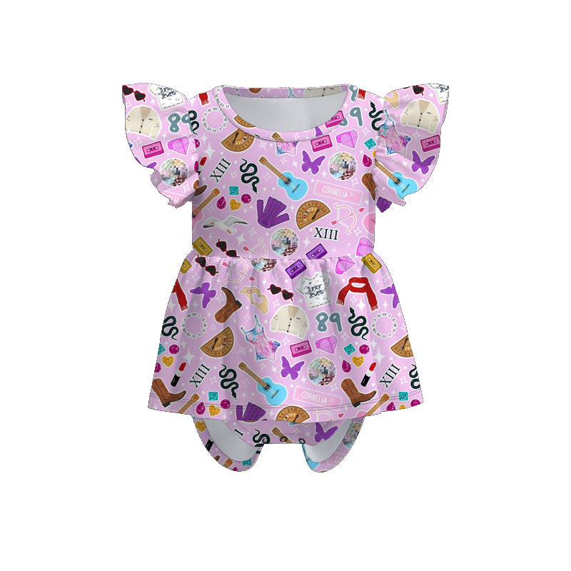 （Pre Order）Baby Girls Summer TS Print Romper