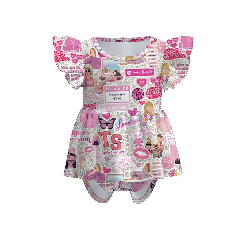 （Pre Order）Baby Girls Summer TS Print Romper