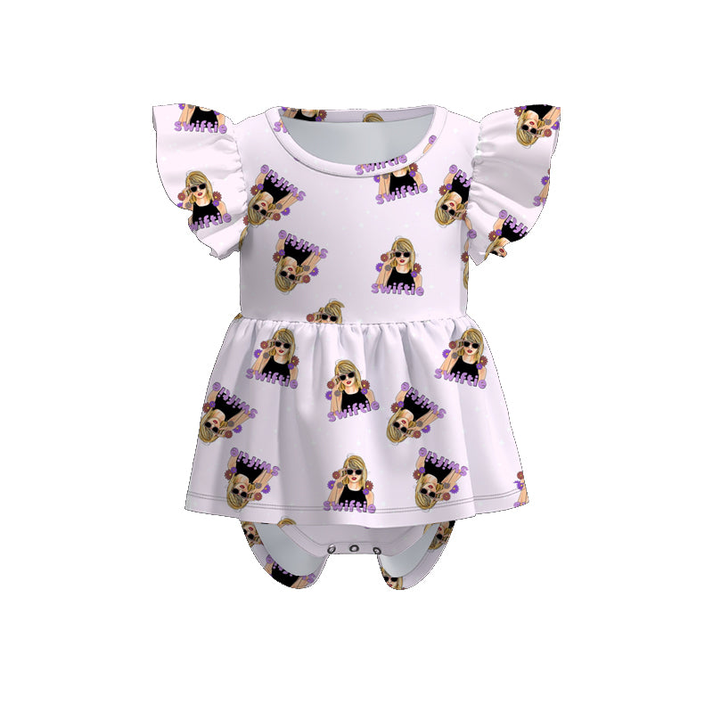 （Pre Order）Baby Girls Summer TS Print Romper