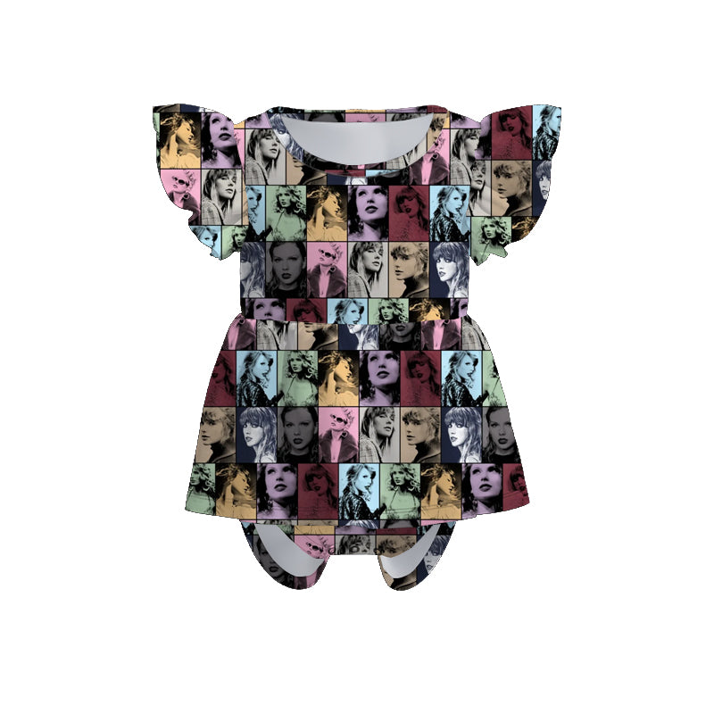 （Pre Order）Baby Girls Summer TS Print Romper