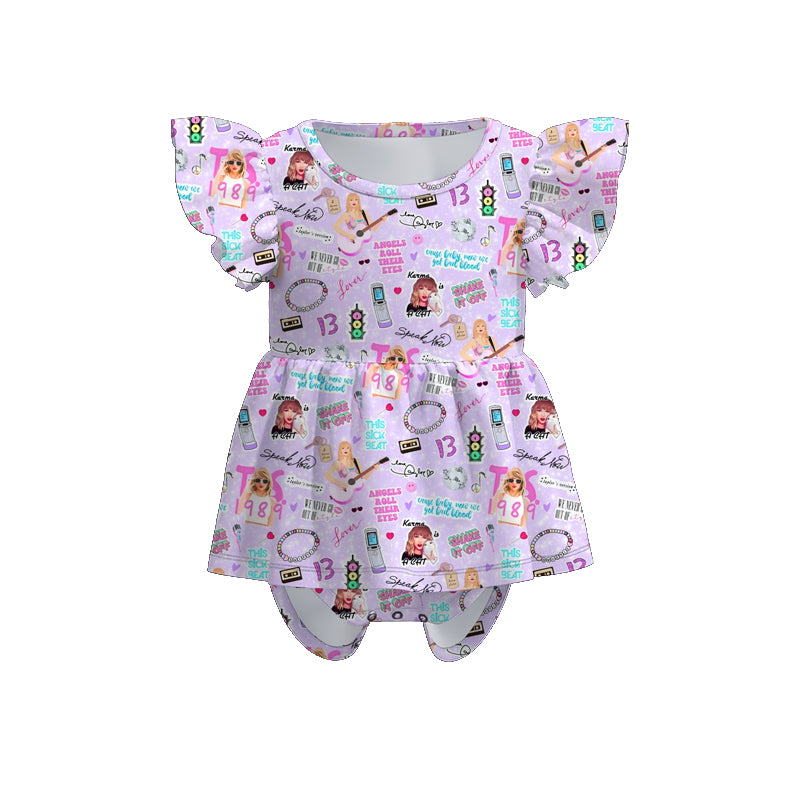 （Pre Order）Baby Girls Summer TS Print Romper