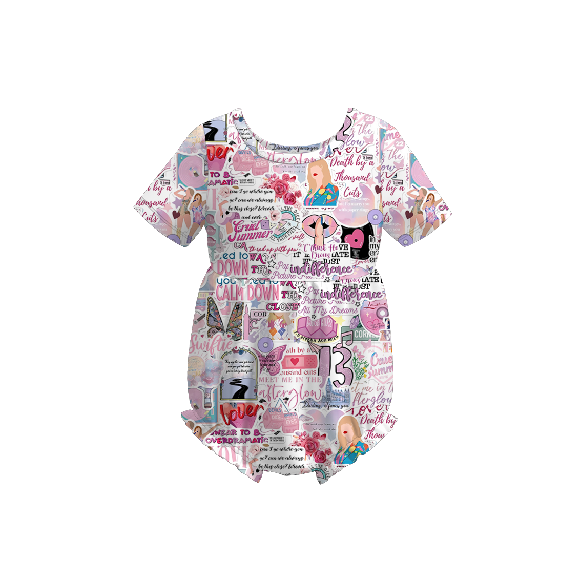 （Pre Order）Baby Grils Summer TS Print Romper