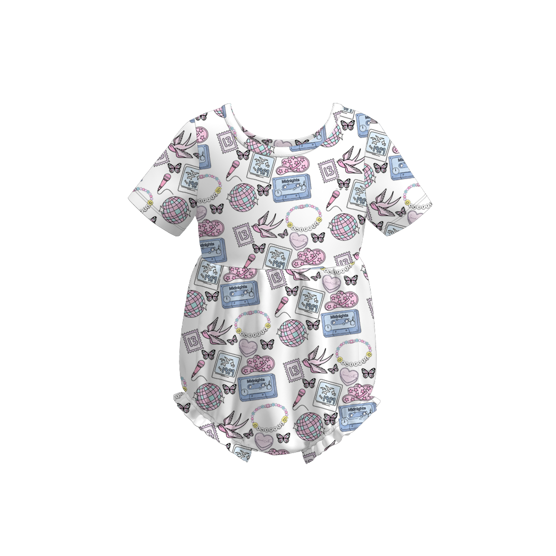 （Pre Order）Baby Grils Summer TS Print Romper