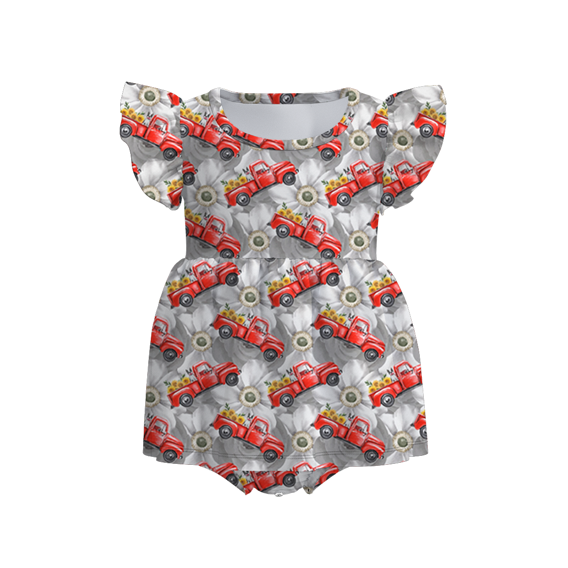 （Pre Order）Baby Girls Father's Day Print Bubbles Romper