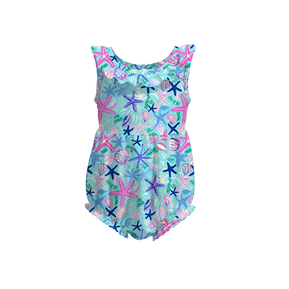 （Pre Order）Baby Girls Under The Sea Print Romper