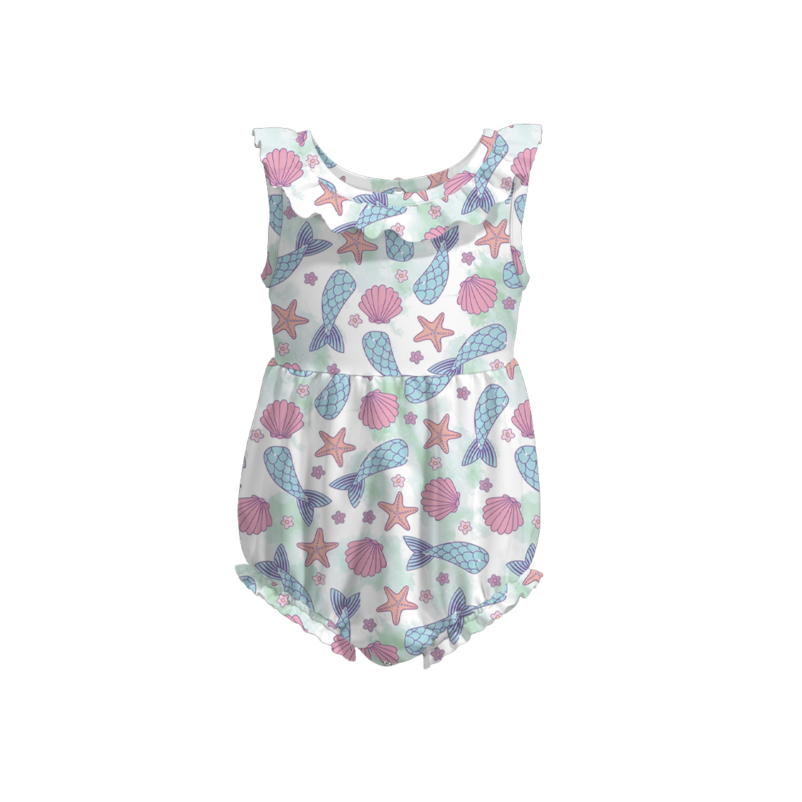 （Pre Order）Baby Girls Under The Sea Print Romper