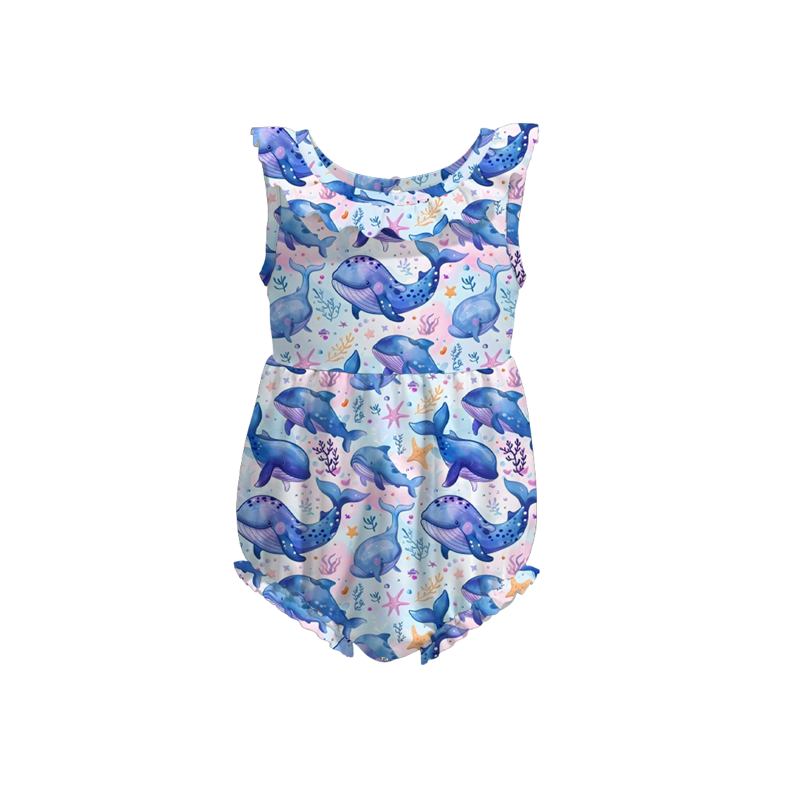 （Pre Order）Baby Girls Under The Sea Print Romper