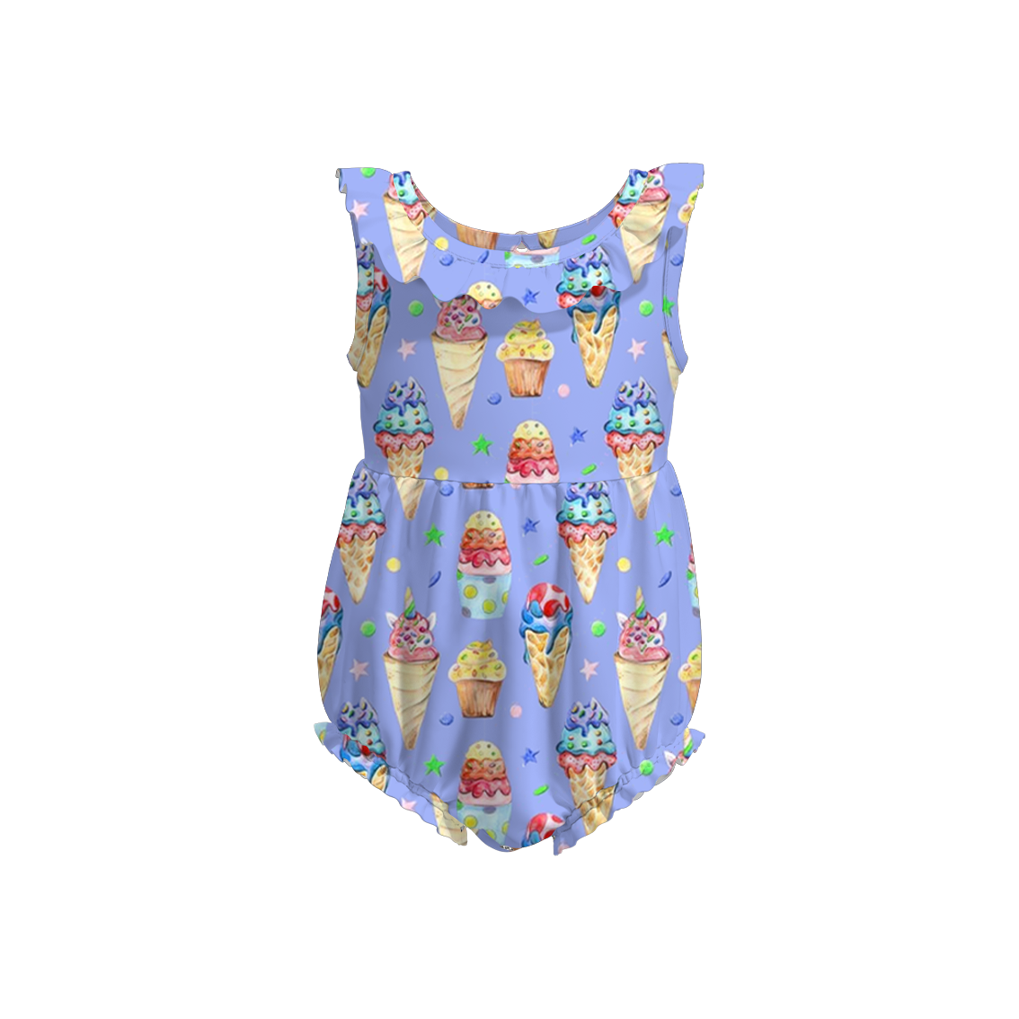 （Pre Order）Baby Girls Sweet Summer Print Romper