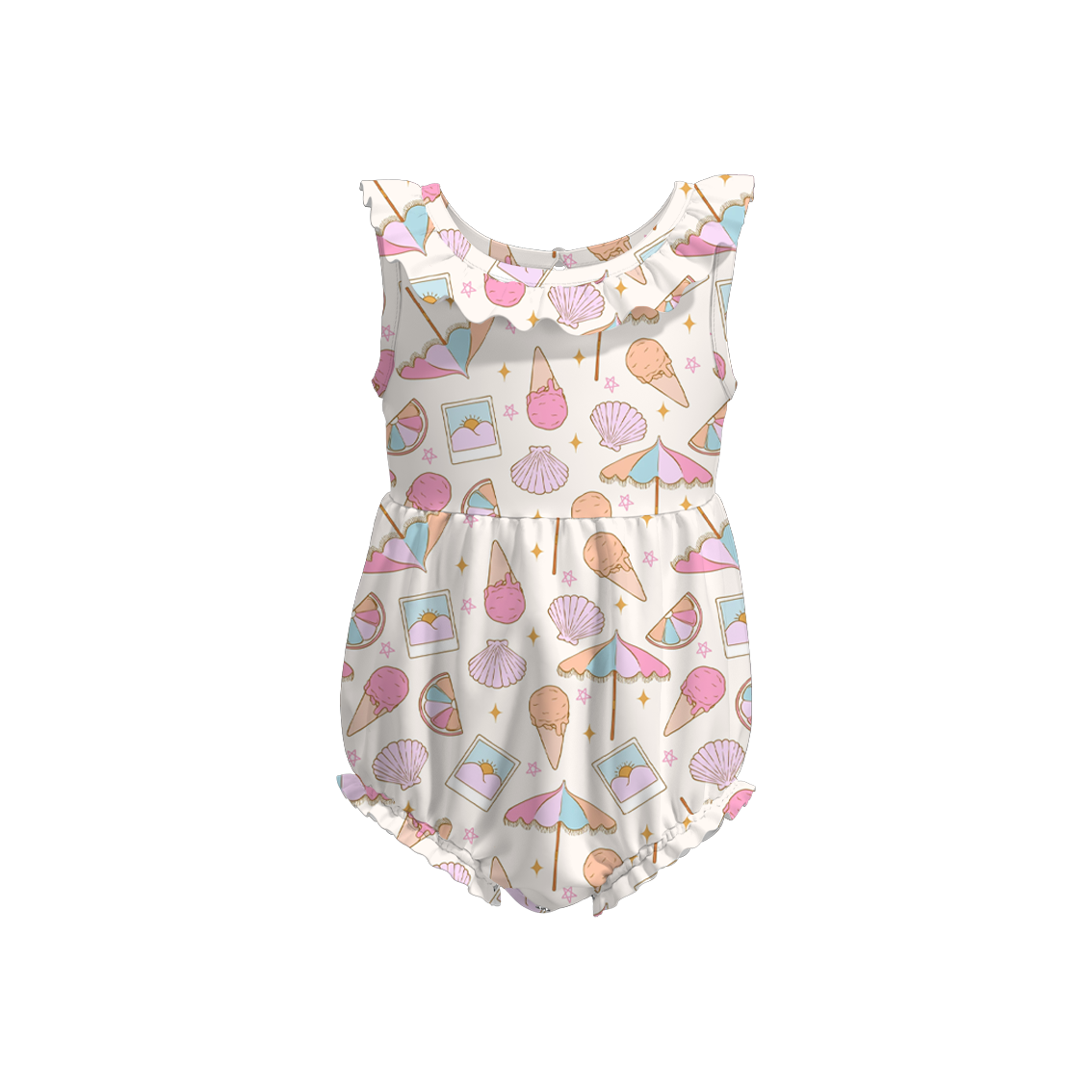 （Pre Order）Baby Girls Sweet Summer Print Romper