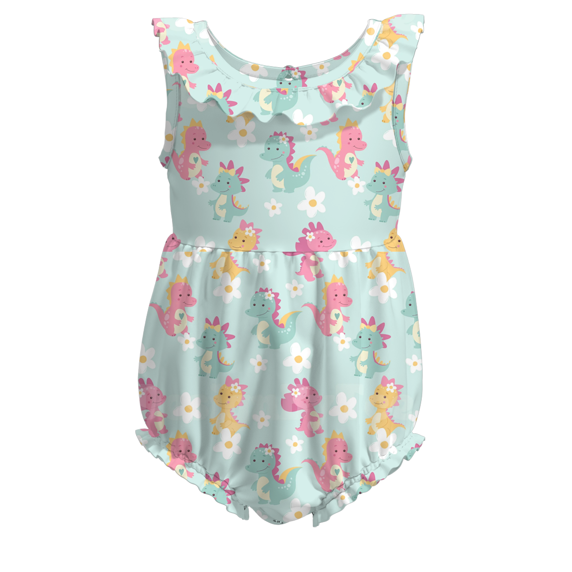 （Pre Order）Girls Summer Cute Cartoon Print Romper