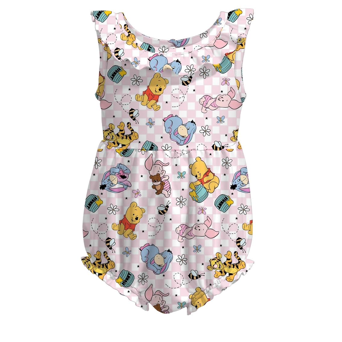 （Pre Order）Girls Summer Cute Cartoon Print Romper