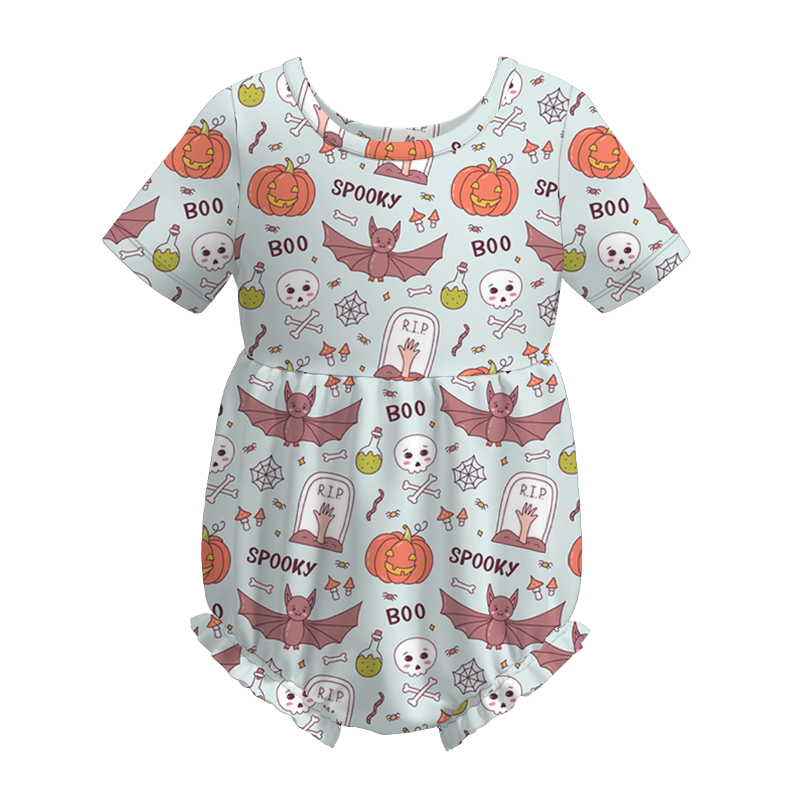 (Pre Order)Baby Girls Halloween Print Romper