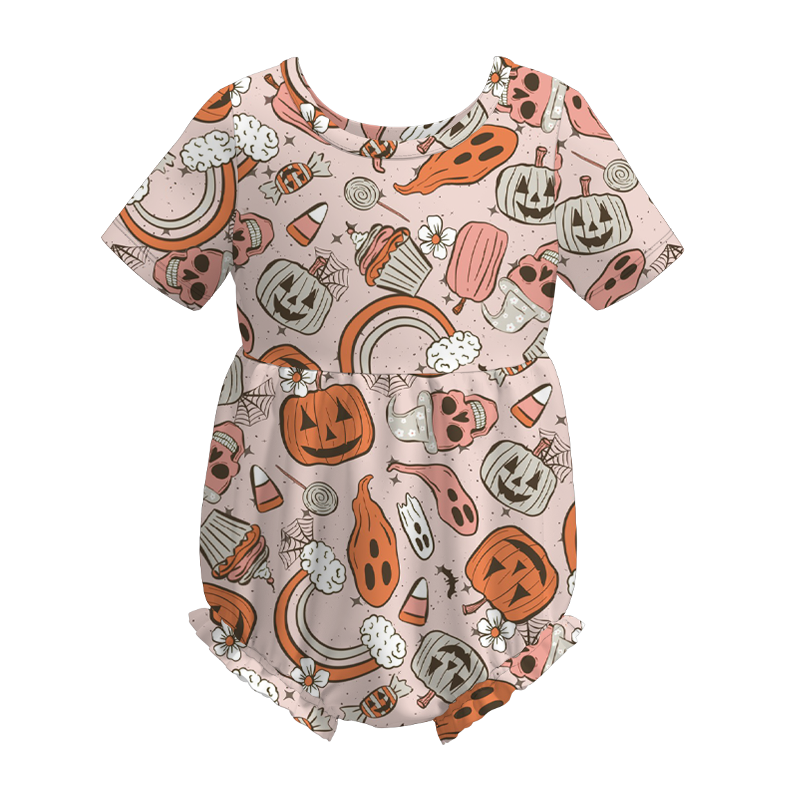 (Pre Order)Baby Girls Halloween Print Romper