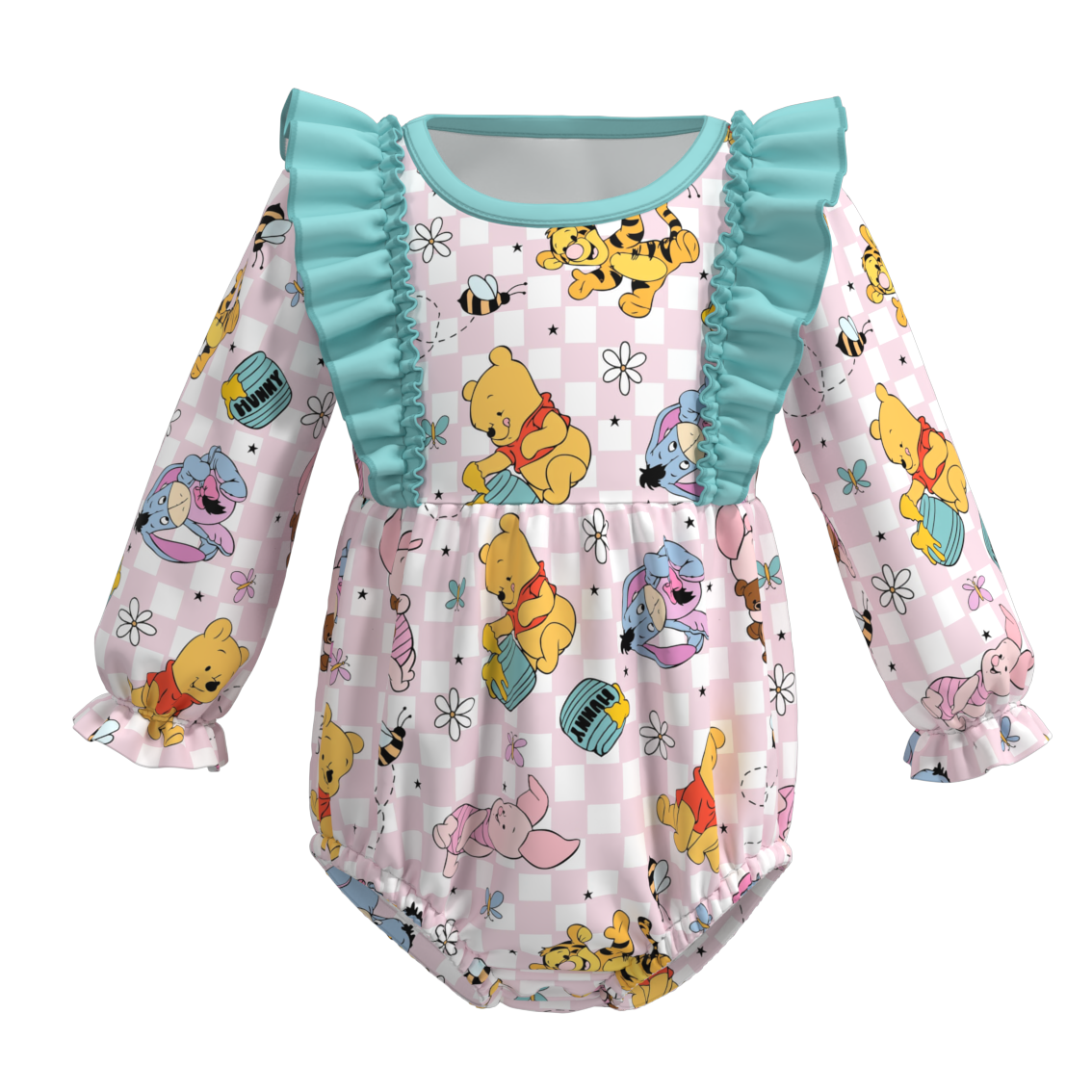 （Pre Orders）Baby Girls Cartoon Print Romper